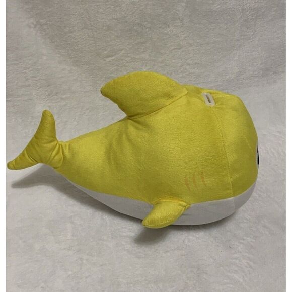 Pinkfong Baby Shark Coin Piggy Bank Plush Yellow Money Box - Picture 4 of 11